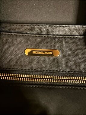 Michael Kors Black Tote with Gold Hardware